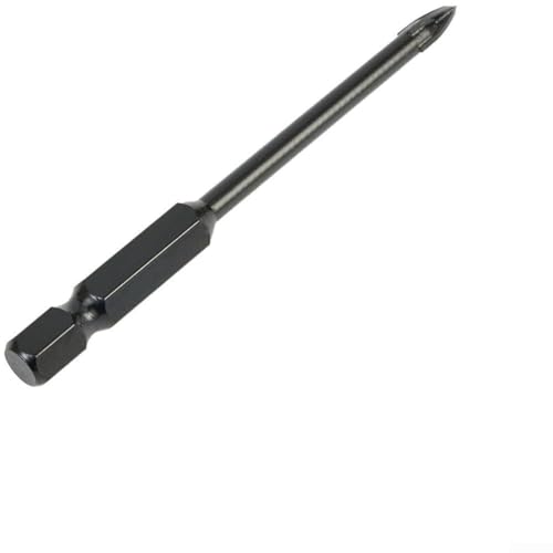 Dreieckiger Hartmetallbohrer mit Sechskantschaft für Glas, Keramikfliesen, verglastes Ziegel, Mauerwerk und Holz, Mehrzweck-Wandbohrwerkzeug, 4–12 mm (4 mm) von Besttoolifes