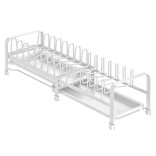 Eine praktische Lösung. Dieses verstellbare Abtropfgestell ist perfekt für alle, die ihren Platz in der Küche optimieren möchten (weiß) von Besttoolifes