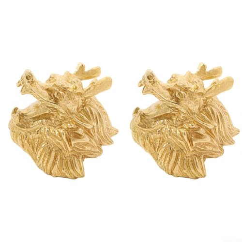 Einzigartige Drachenkopf-Skulptur Türgriff Messing Hardware für Schränke und Kleiderschränke, verleiht Ihrer Einrichtung Charakter (A) von Besttoolifes