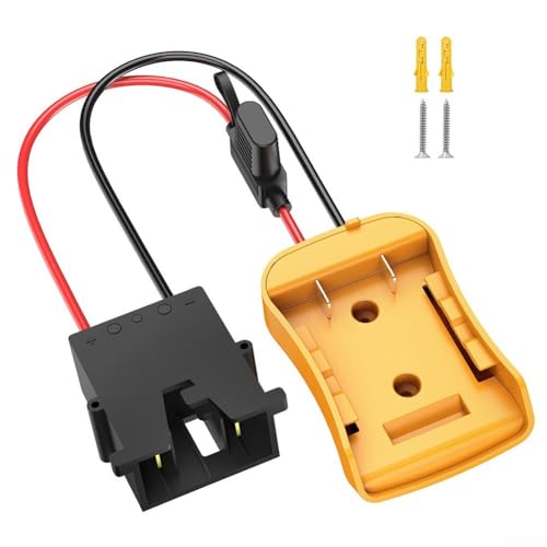 Elektrowerkzeug-Batterieadapter, kompatibel mit 20 V Lithium-Batterie-Konverter, Kabelbaum-Anschluss mit 12 AWG Elektrodraht für 12 V Aufsitz-Spielzeugauto-Strom-Upgrade (schwarz) von Besttoolifes