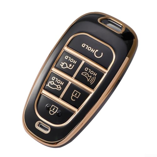 Für Hyundai Autoschlüssel Hülle Cover für 6 Tasten Kompatibel mit Für Ioniq 5 Für Solaris Für Sonata Für Hybrid Schlüsselbund Material mit Zuverlässigem Schutz und Einfachem Zugang (Schwarz) Für Hyundai Autoschlüssel Hülle Cover für 6 Tasten Kompatibel mit Für Ioniq 5 Für Solaris Für Sonata Für Hybrid Schlüsselbund Material mit Zuverlässigem Schutz und Einfachem Zugang (Schwarz) von Besttoolifes