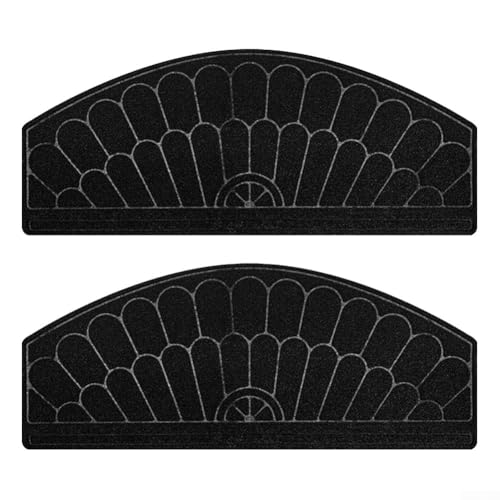 Funktionelle und stilvolle Stufenmatte mit einzigartigem Halbmond-Design für verbesserte Traktion (schwarz) von Besttoolifes