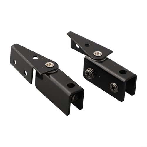 Glastürscharnier für 5–8 mm Glasvitrinen, nicht perforiert, Edelstahl, Schwarz, 2 Stück von Besttoolifes