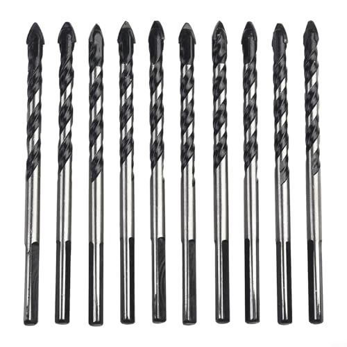 Hartmetallbestücktes Steinbohrer-Set, 10 Stück, 6 mm, Hartmetall-Fliesenbohrer, für Porzellan, Keramik, Glas, Ziegel, Stein, Beton und andere harte Materialien (10 Stück) von Besttoolifes