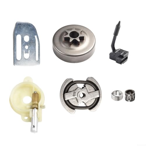 Kettensägenölpumpe Öler Getriebe und Kupplungstrommel Kit mit Lager Schneckengetriebe und Stangenplatte Kompatibel mit Modellen 41 136 137 141 142 von Besttoolifes