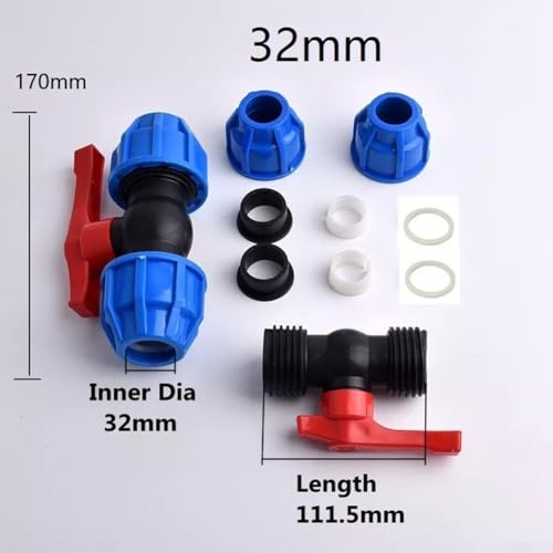 Komfortables Wasserhahn-Ventil, benutzerfreundliches Design für schnelles Öffnen und Schließen bei der Bewässerung (32 mm) von Besttoolifes