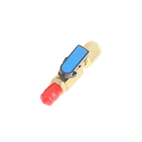 Kugelhahn 1/10.2 cm für Klimaanlage für HVAC-Systeme Manuelles Absperrventil mit Vierteldrehgriff Messing-Legierung Adapter (BV-A01 Blau) von Besttoolifes
