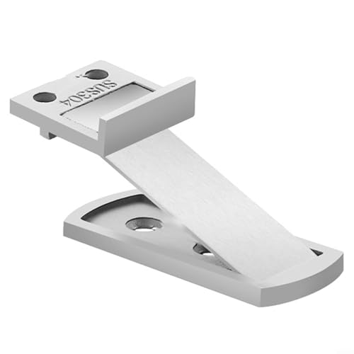 Magnetischer Türstopper aus Zinklegierung ohne Bohren und ultradünnes Anti-Kollisions-Design für stabile Türpositionierung im Schlafzimmer (Silber) von Besttoolifes