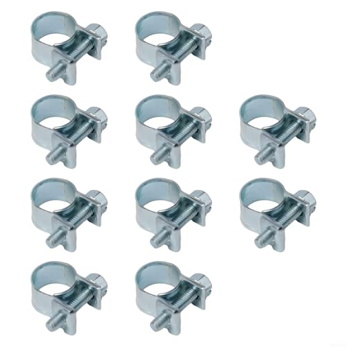 Mini-Kraftstoffrohr-Schlauchschelle für Schlauchschellen, Karbonstahl, Heizkörper- und Rohrbefestigungslösung (10 mm-12 mm) von Besttoolifes