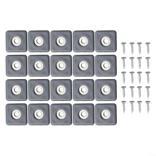 Möbelgleiter für reibungslose Bewegungen auf Teppich- und Hartböden, Reibungs- und Geräuschreduzierung, inklusive Schrauben (25 mm), 20 Stück von Besttoolifes