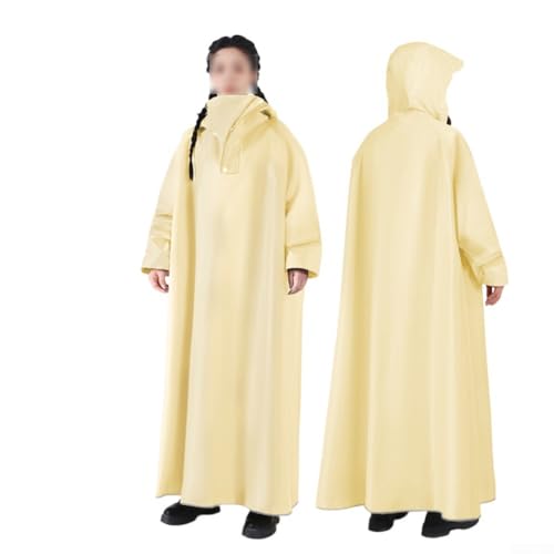 Motorrad-Regenmantel mit verlängerten Ärmeln und verdicktem Oxford-Material für effektiven Ganzkörperschutz vor Regen und Sturm (gelb) von Besttoolifes