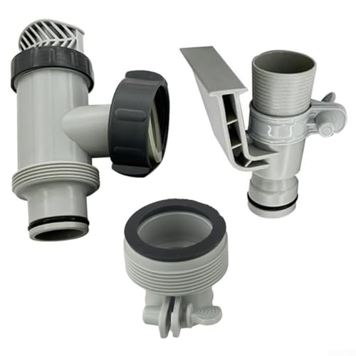 Poolschlauch-Adapter und Kolbenventil, entworfen für oberirdische Pools, um den Wasserfluss effektiv zu regulieren (1 Set) von Besttoolifes