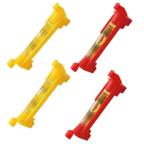 Precision Line Hanging Levels Pen Horizontal Bubble Measuring Gadget for Construction Spirit Level Tool String Hook Design Leveling Wooden Work Building Trades Yellow 4 Pieces von Besttoolifes