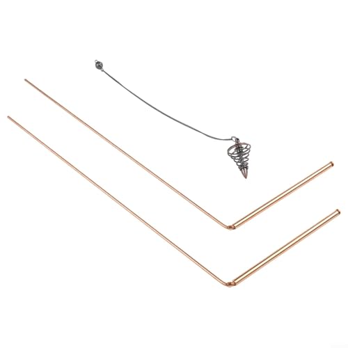 Psychic and Divination Copper Dowsing Rods with Pendel Kit, Multi Purpose Tool for Energy Healing and Relationship Improvement (A) von Besttoolifes