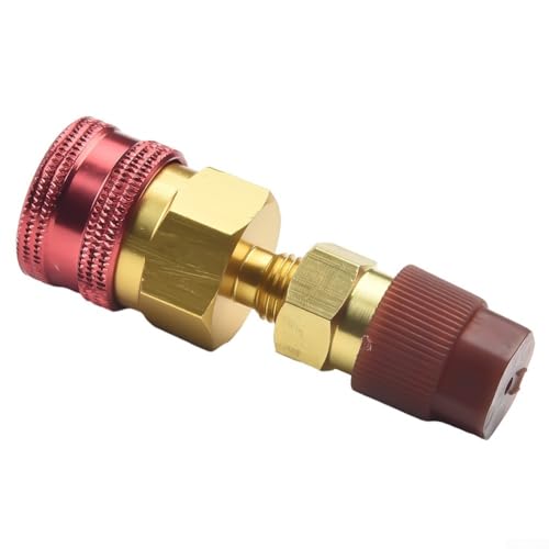 R1234YF Schnellkupplungs-Steckverbinder-Adapter-Set, Messing, Auto-Klimaanlagen-Messgerät-Armaturen mit R12 auf R134A Konvertern für Auto-Klimaanlagen-Service von Besttoolifes