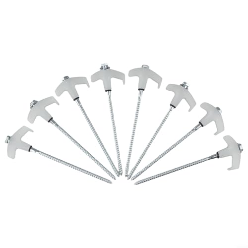 Robuste Zeltheringe zum Einschrauben, 20,3 cm, robuste Erdanker mit Gewinde zur sicheren Befestigung von Zelten, Vordächern, Pavillons, Markisen, Abspannleinen oder Planen auf weichem oder hartem Robuste Zeltheringe zum Einschrauben, 20,3 cm, robuste Erdanker mit Gewinde zur sicheren Befestigung von Zelten, Vordächern, Pavillons, Markisen, Abspannleinen oder Planen auf weichem oder hartem von Besttoolifes