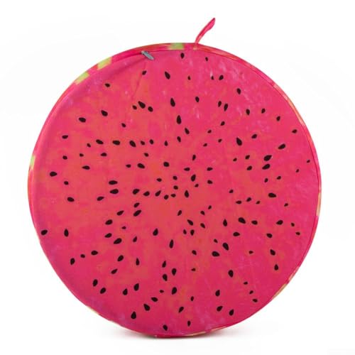Runde Plüsch-Stuhlhusse, für Garten oder Zuhause, 40 cm, niedliches Obst-Design zur Entspannung (Drachenfrucht) von Besttoolifes