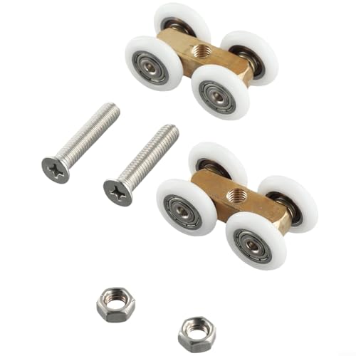 Schiebetürrolle für Badezimmer mit Kupfer und verschleißfestem Nylon, 2-teiliges Set Schiebetürrolle für Badezimmer mit Kupfer und verschleißfestem Nylon, 2-teiliges Set von Besttoolifes