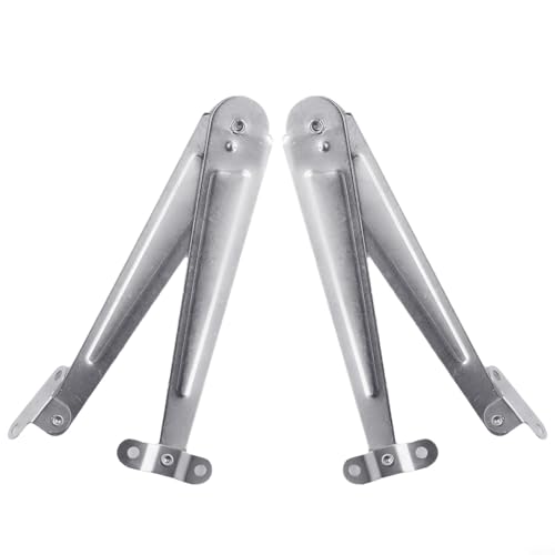 Schranktürstrebe, 26 cm lang, Deckelstützmechanismus, silberfarbene Eisenscharniere für Möbelschränke, 2 Stück von Besttoolifes