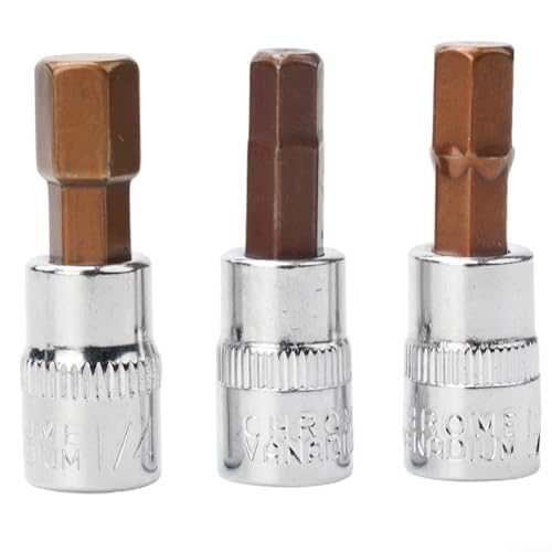 Sechskant-Bit-Steckschlüssel-Set, 6-teilig, 1/4-Zoll-Antrieb, H3-H8, Chrom-Vanadium-Stahl, Inbusschlüssel-Bits, Schraubendreher-Bit-Sammlung für Werkstatt, Handwerkzeuge und Garagen-Werkzeugset von Besttoolifes