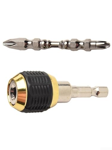 Sechskantschaft Bohrerverlängerung Schnellwechselfutter Adapter Set, selbstsichernder magnetischer Bithalter, elektrischer Bohrer-Bithalter mit 60 mm Verlängerungsstange für Elektrowerkzeug-Zubehör (A Sechskantschaft Bohrerverlängerung Schnellwechselfutter Adapter Set, selbstsichernder magnetischer Bithalter, elektrischer Bohrer-Bithalter mit 60 mm Verlängerungsstange für Elektrowerkzeug-Zubehör (A von Besttoolifes