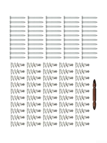 Selbstbohrende Zink Dübel und Schrauben, 100-teiliges robustes Set für zuverlässige Installation in Haus und Büro von Besttoolifes