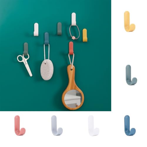 Selbstklebende Wandhaken mit starkem Saugnapf, Mehrzweck-Kunststoff-Wandhaken für Badezimmer, Handtuch, Küchenutensilien, Schlüsselhalter, abnehmbare Aufhängung (1 Stück) von Besttoolifes