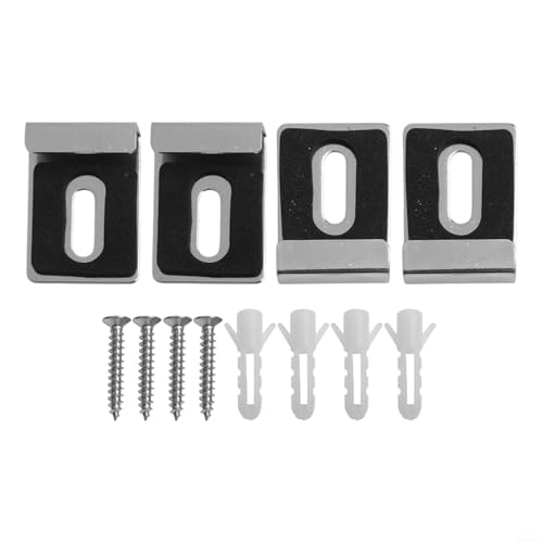 Spiegel-Montage-Clips, 4 Sets, robuste Wandhalterungen mit Schrauben zum sicheren Aufhängen von Spiegeln und Rahmen Spiegel-Montage-Clips, 4 Sets, robuste Wandhalterungen mit Schrauben zum sicheren Aufhängen von Spiegeln und Rahmen von Besttoolifes