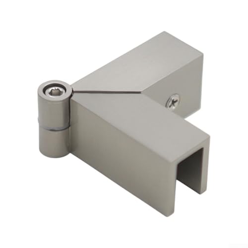 Stilvoller Glashalter für Duschtüren aus Messing, 90180 Grad Wandhalterung, kompatibel mit 8 12 mm Glas (Nickel) von Besttoolifes