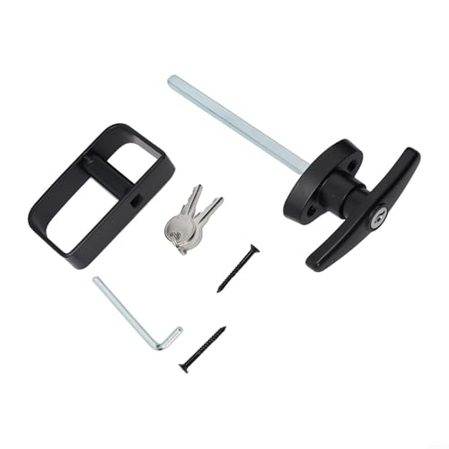 T-Griff-Schloss-Set mit 2 Schlüsseln und 412-Vorbau, entworfen für den Außenbereich für Schuppentüren und Scheunen, mit T-Schloss außen und D-Griff innen T-Griff-Schloss-Set mit 2 Schlüsseln und 412-Vorbau, entworfen für den Außenbereich für Schuppentüren und Scheunen, mit T-Schloss außen und D-Griff innen von Besttoolifes
