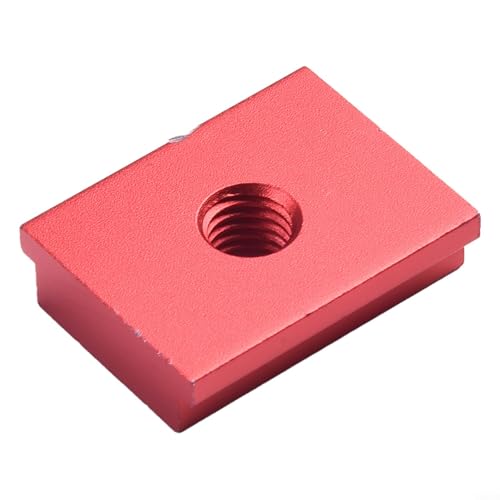 T-Nut-Mutter aus Aluminiumlegierung, T-Nutenstein für Holzbearbeitung, T-Nut-Hardware, Gehrungsschienen-Zubehör, Oberfrästisch-Komponenten, Tischsägenverlängerungen, Bohrmaschinentischteile, (M8 rot) von Besttoolifes