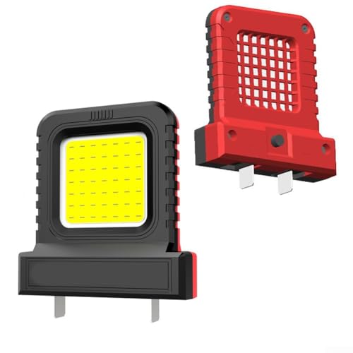 Tragbare 14 W LED-Arbeitsleuchte, kompakte batteriebetriebene Laterne für 20 V/21 V Elektrowerkzeug-Lithium-Batterien, verstellbare Steckdose, Mini-Inspektionslampe für Baustelle und Elektrowerkzeug von Besttoolifes