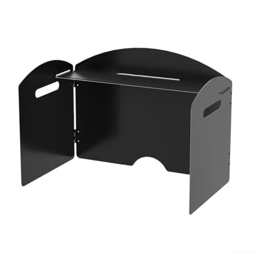 Tragbarer Klappofen-Windschutz für Camping mit verstellbarem Multi-Größen-Design und rostbeständiger Eisen-Zinklegierung für stabile Feuereffizienz im Freien (dreifach) von Besttoolifes