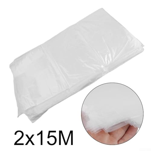 Transparente PE-Folie für Schuppen, staubdichte Abdeckung für verbesserten Ernteertrag (2 m x 15 m) von Besttoolifes
