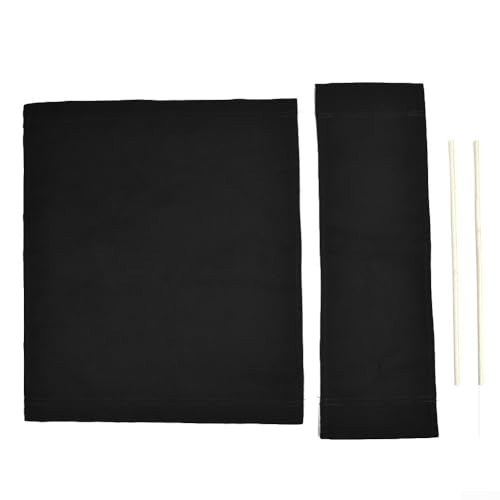 UV-beständige Stuhlhussen aus Segeltuch für Regiestühle, perfekt für den Garten (schwarz) von Besttoolifes
