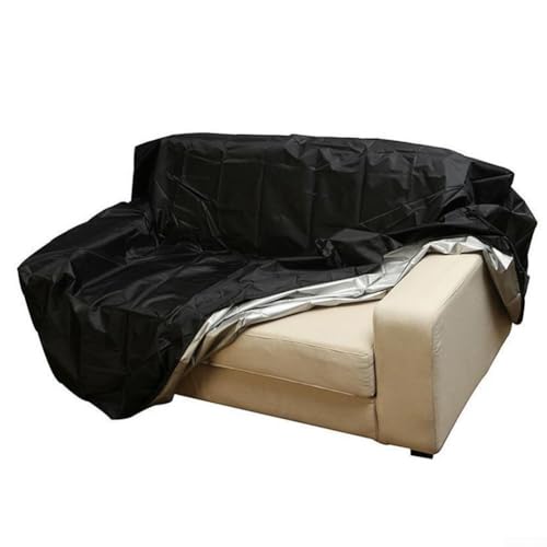 Wasserdichter robuster Couchbezug für Outdoor-Bank, passend für 2-, 3-, 4-Sitzer-Sofas mit wetterfestem Kordelzug und Ösen (163 x 66 x 89 cm) von Besttoolifes