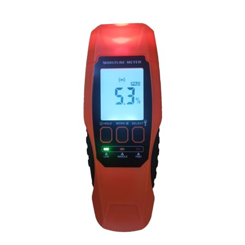 Bestvisse Digitaler Karton Wand Holz Feuchtigkeitsmesser 2-polig Holz Luftfeuchtigkeitstester Hygrometer Holz Feuchte Detektor Großes LCD-Display von Bestvisse
