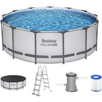 5618W Frame Pool Steel Pro max Swimmingpool rund Ø396x122cm Komplett-Set - Bestway 5618W Frame Pool Steel Pro max Swimmingpool rund Ø396x122cm Komplett-Set - Bestway von Bestway