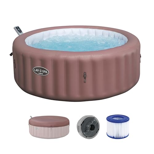 Bestway® Lay-Z-SPA® Energiespar-Whirlpool Hawaii AirJet™ mit App-Steuerung + integrierter UltraFit™ -Pumpeneinheit, für 6 Personen Ø 196 x 71 cm, Terrakotta von Bestway