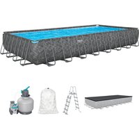 APX365™ Winterfestes Frame Pool Komplett-Set mit Sandfilteranlage 956 x 488 x 132 cm, eckig von Bestway