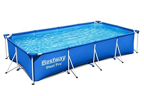 Bestway Steel Pro Frame Pool ohne Pumpe 400 x 211 x 81 cm , blau, eckig von Bestway
