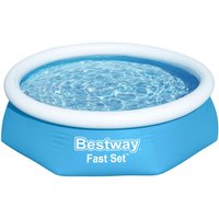 Bestway® Fast Set™ Aufstellpool Swimmingpool Ø 244 x 61 cm, blau Neu von Bestway
