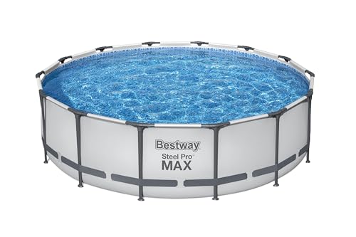 Bestway® Steel Pro MAX™ Ersatz Frame Pool ohne Zubehör Ø 427 x 107 cm, lichtgrau, rund von Bestway