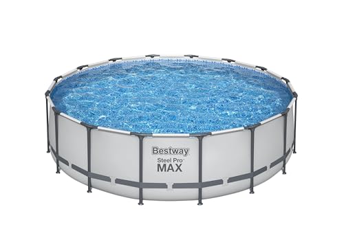 Bestway® Steel Pro MAX™ Ersatz Frame Pool ohne Zubehör Ø 488 x 122 cm, lichtgrau, rund von Bestway