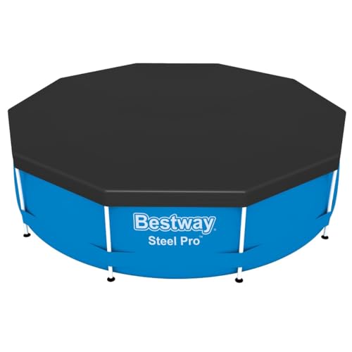 Bestway PVC-Abdeckplane Ø 305 cm, schwarz, rund von Bestway