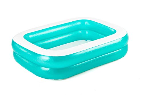Bestway Family Pool 201×150×51 cm | rechteckiges Planschbecken aufblasbar | für Kinder & Familie | Stabiler 2-Ring-Aufbau | ideal für Garten & Terrasse | Rectangular Pool von Bestway