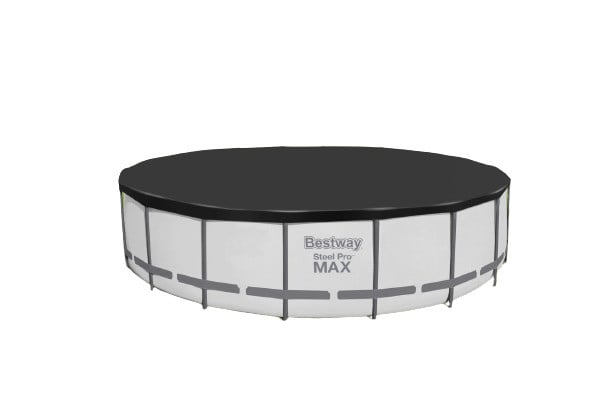 Bestway Abdeckplane PVC Flowclear schwarz Ø 555 cm von Bestway