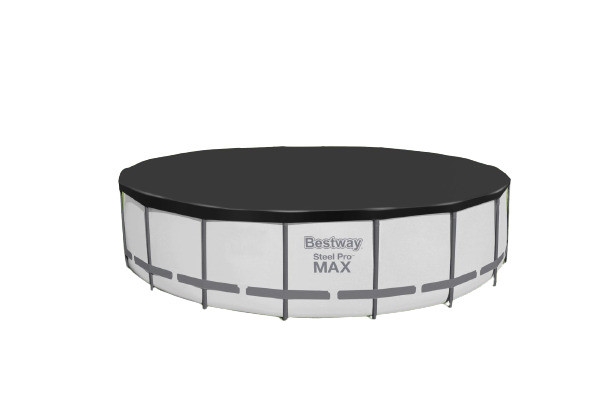 Bestway Abdeckplane PVC Flowclear schwarz Ø 555 cm von Bestway