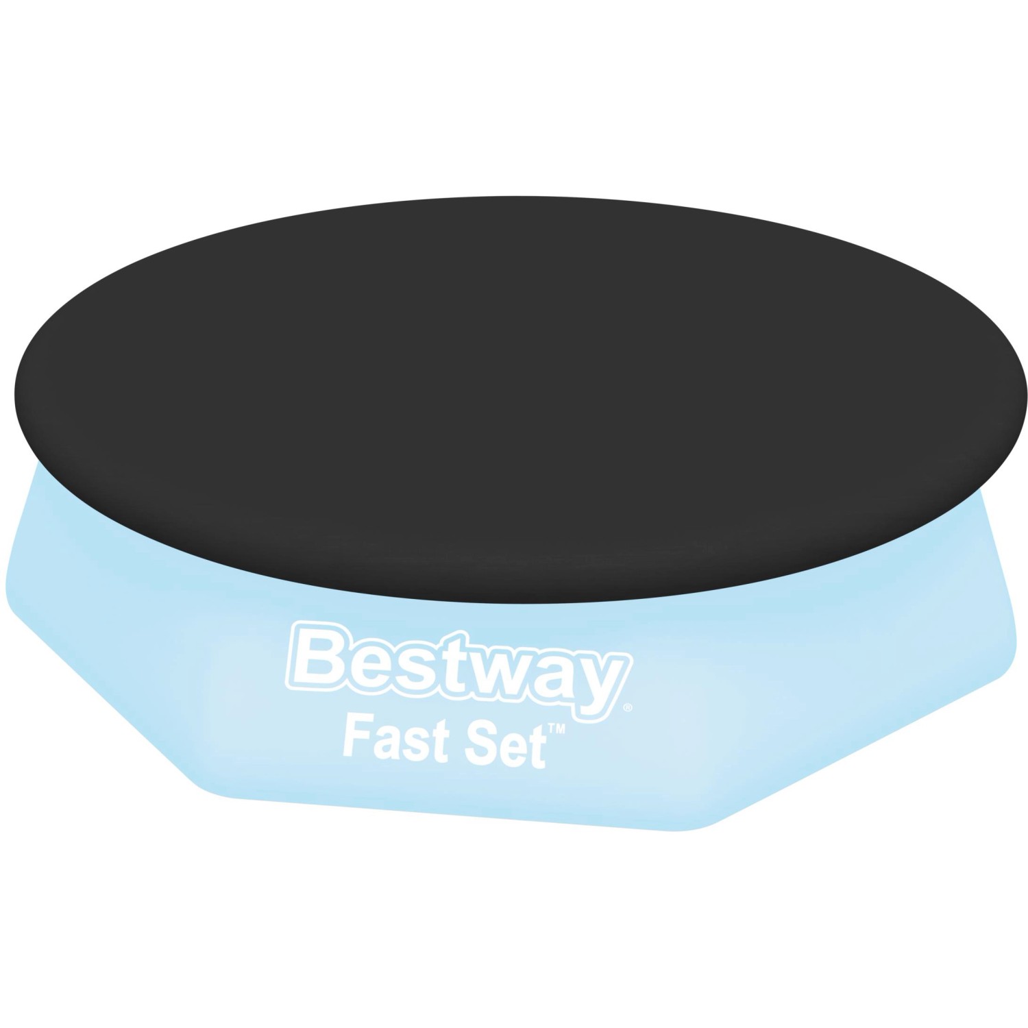 Bestway PVC-Abdeckplane für Fast Set Pool Ø 240 cm Schwarz rund von Bestway