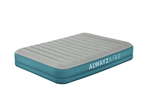 Bestway AlwayzAire Fortech Luftbett mit akkubetriebener Doppelpumpe Double XL/Lo 203 x 152 x 36 cm, Türkis von Bestway